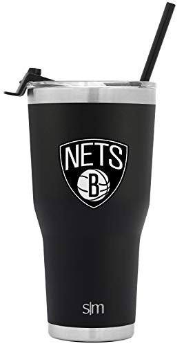 Simple Modern NBA Brooklyn Nets 30oz Tumbler with Flip Lid and Straw Insulated Stainless Steel Travel Mug Classic | Amazon (US)
