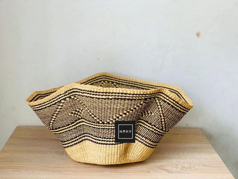 Bolga  basket african Woven Bowl ghana | Etsy (AU)