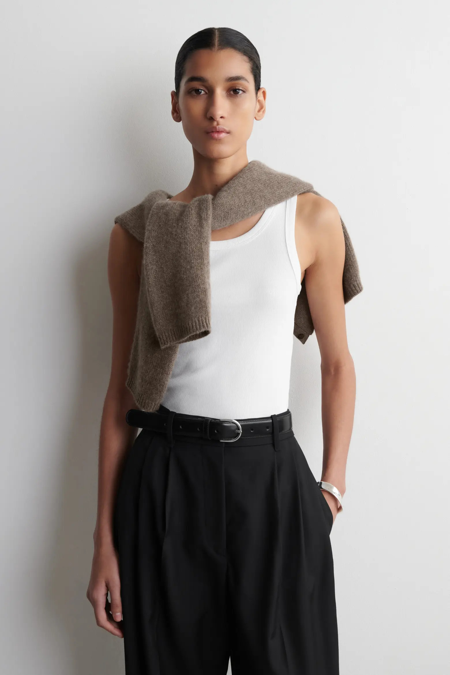 COS Ribbed-Cotton Round-Neck Tank Top (Women) | Nordstrom | Nordstrom