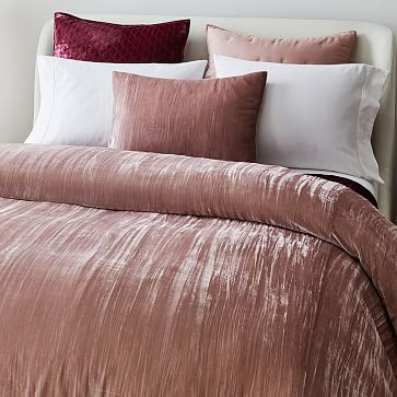 Crinkle Velvet Duvet Cover  | West Elm (US)
