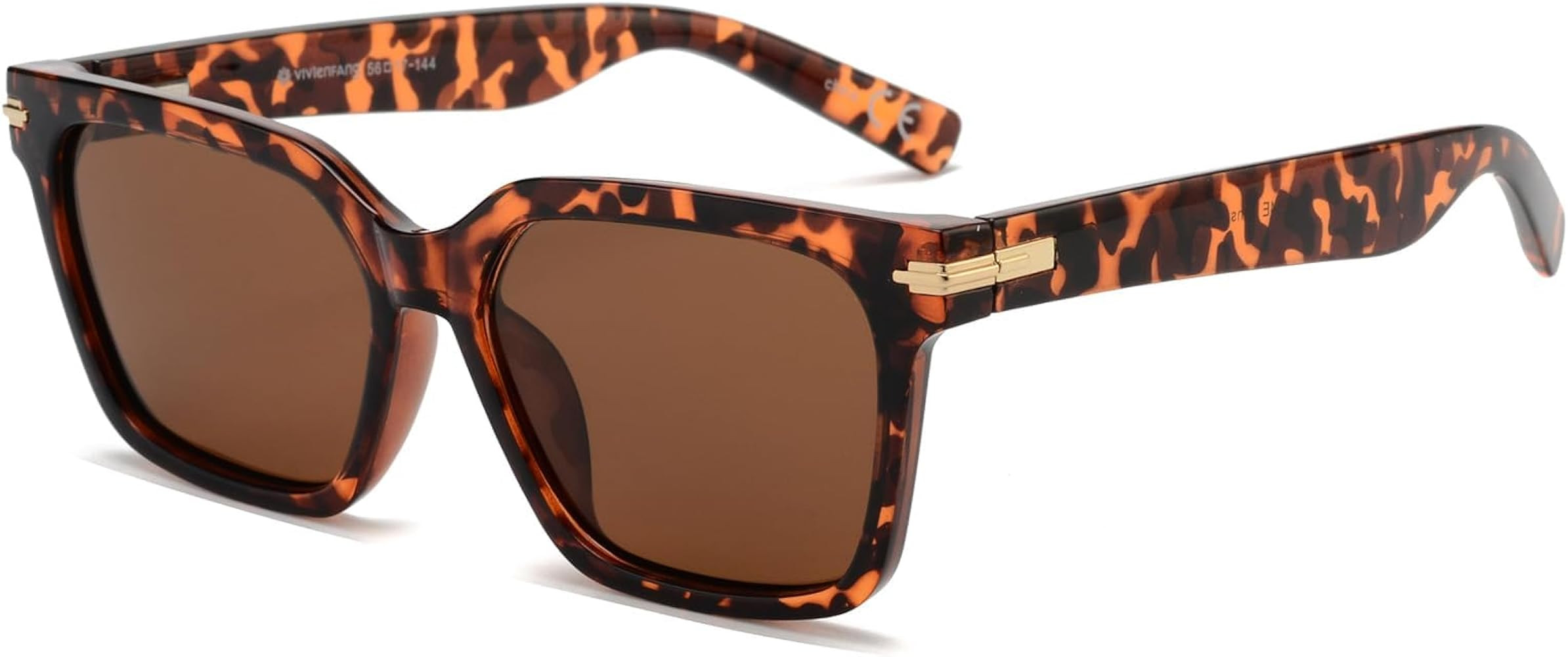 OUWEN Retro Oversized Polarized Square Sunglasses Womens Mens, Trendy Colored Rectangle Sun Glass... | Amazon (US)