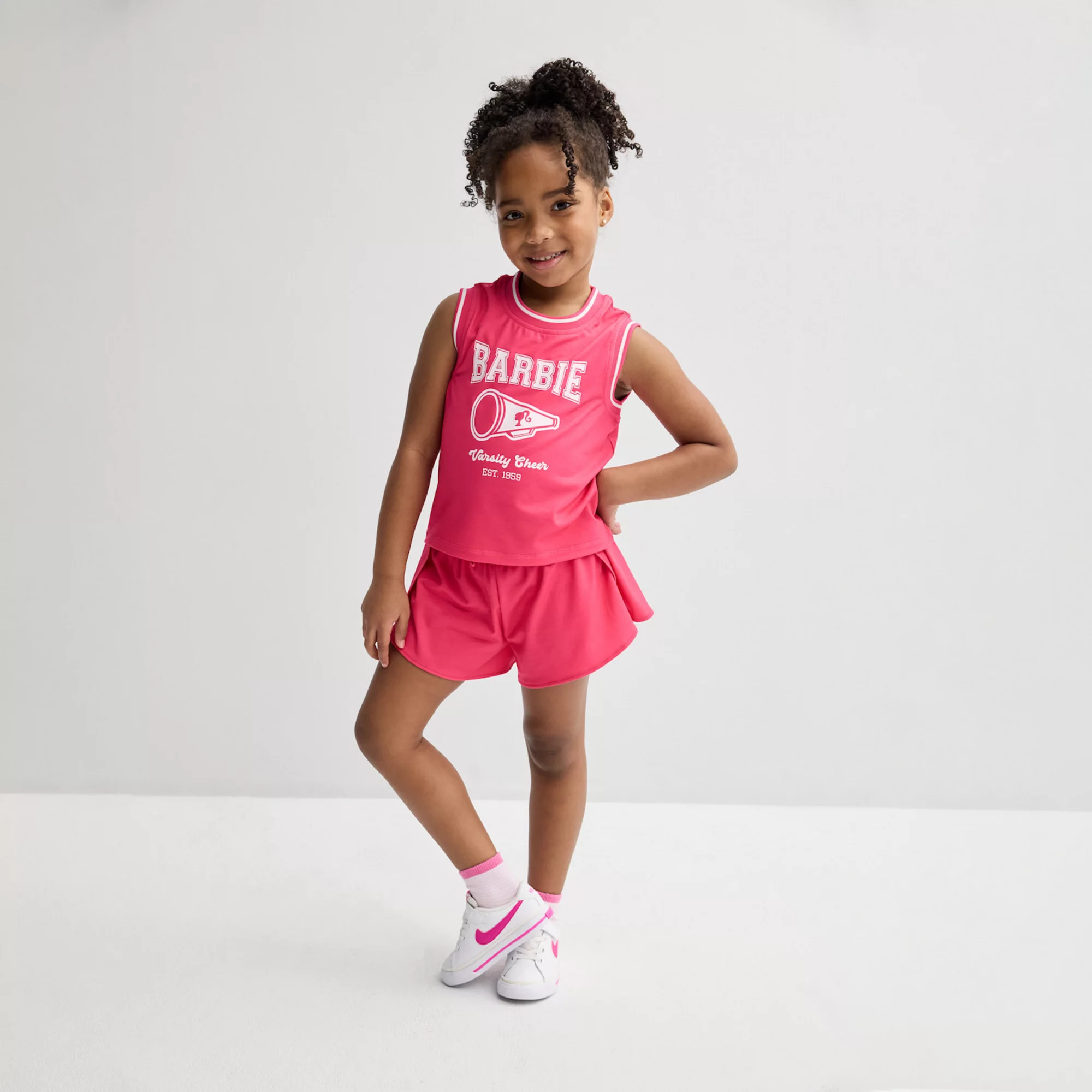 Girls 4-12 Barbie 2-pc. Athletic Top & Short Set | Kohl's