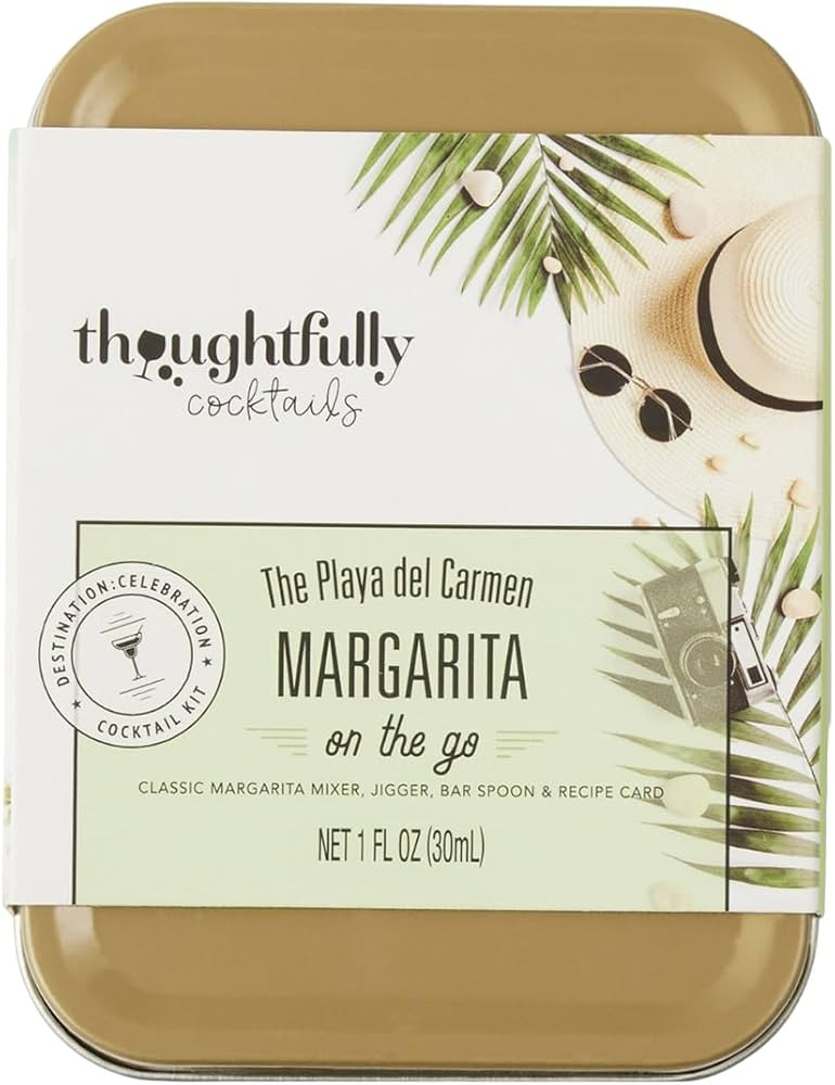 Thoughtfully Cocktails, Cocktail Kit Travel Tin Gift Set, Includes Classic Margarita Cocktail Mix... | Amazon (US)