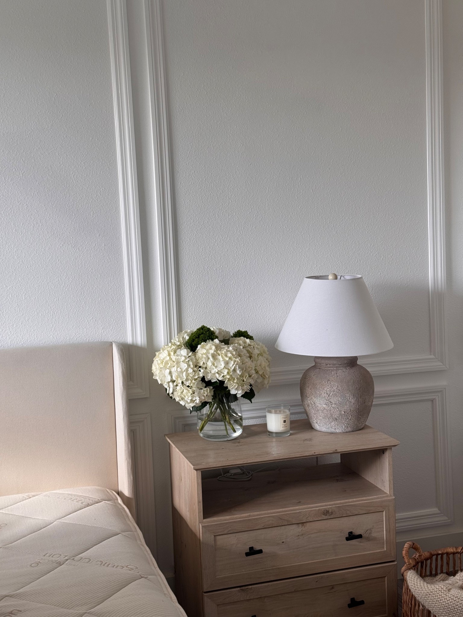 Love my little nightstand set up 🤍 #simplenightstand 

#LTKFamily #LTKSaleAlert #LTKFindsUnder100
