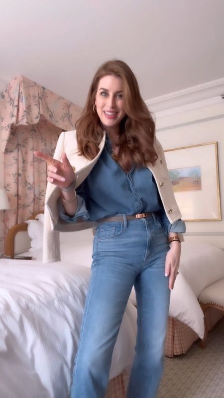 Denim on denim will be one of the top spring trends, this is how I accessorized it for a day in Beverly Hills. 

#LTKover40 #LTKshoecrush #LTKitbag