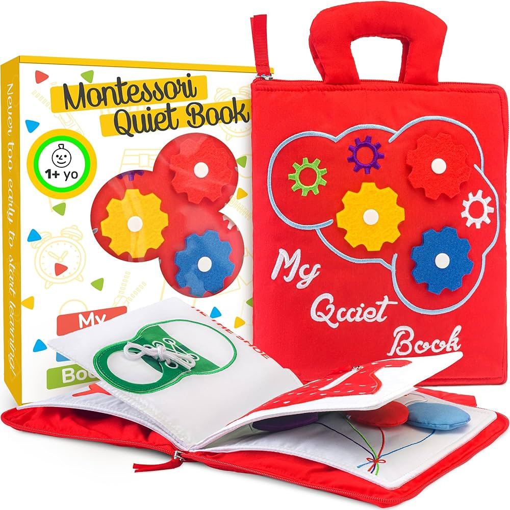 deMoca Busy Book for Toddlers 1-3, Travel Quiet Book Montessori Toy for 1+ Year Old, Kids Plane a... | Amazon (US)