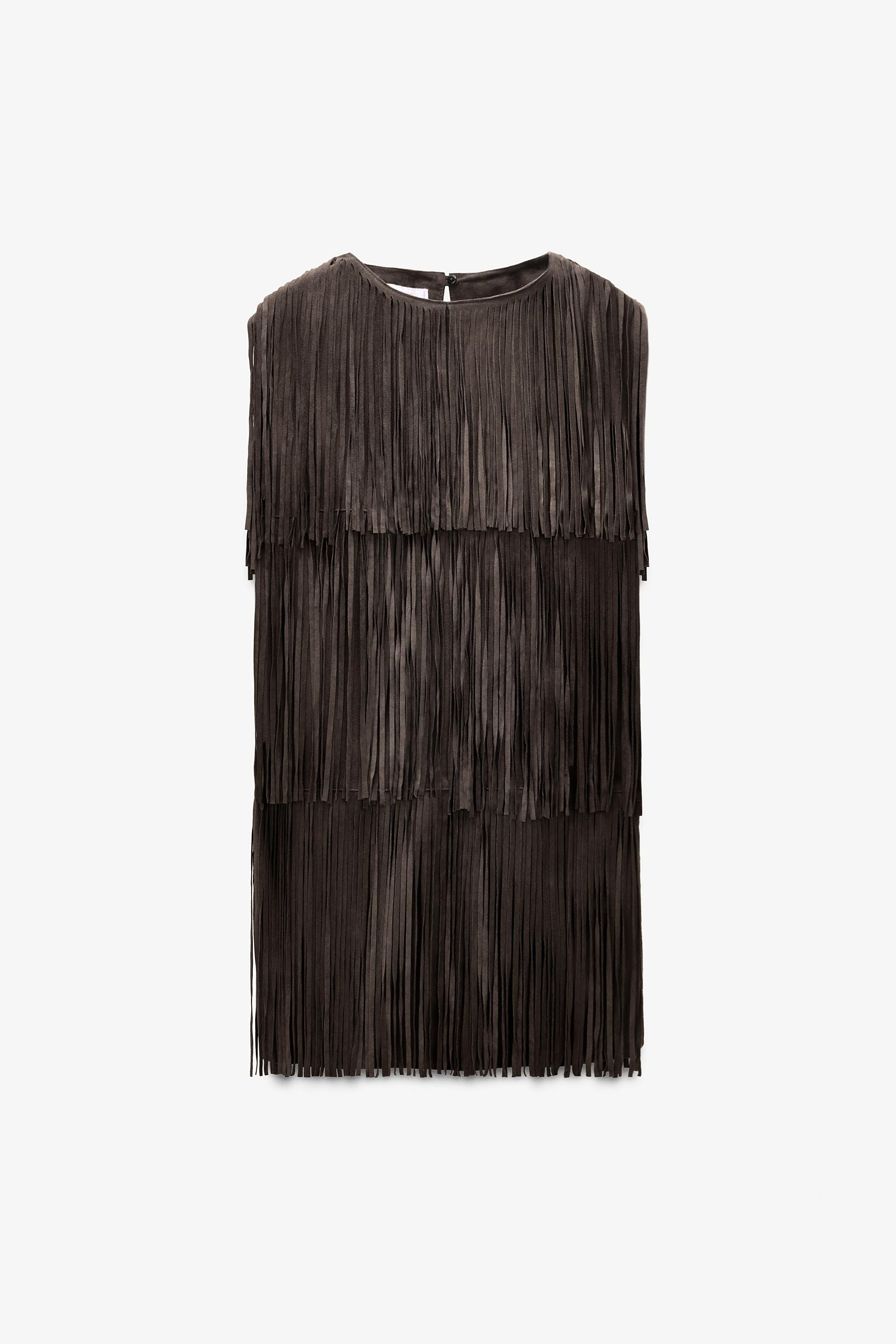 LIMITED EDITION SUEDE FRINGE DRESS | Zara US