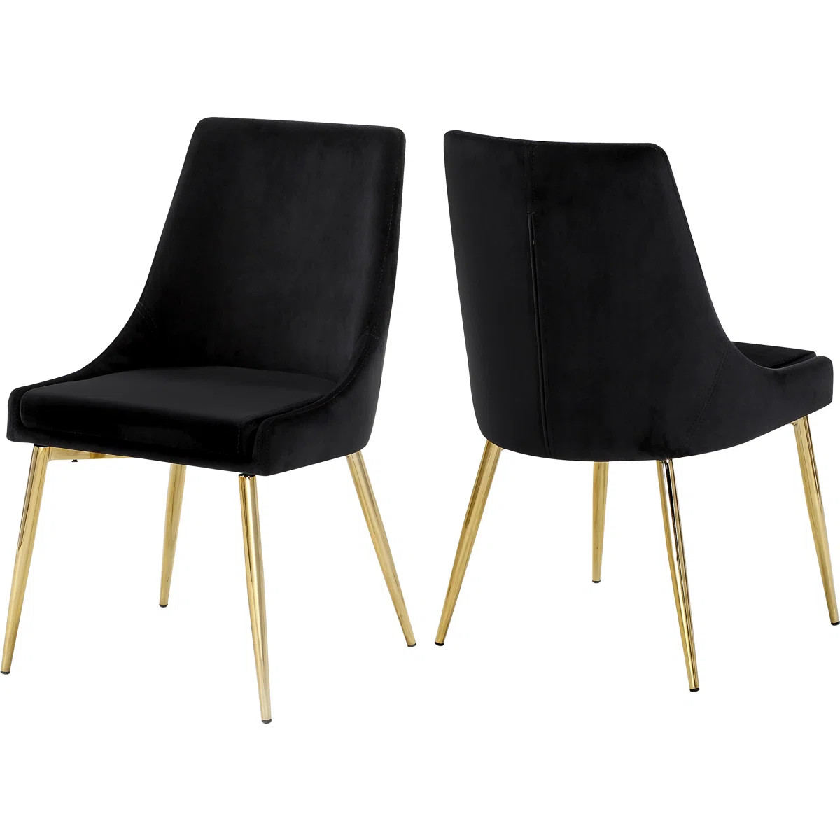 Ellenberger Velvet Upholstered Dining Chair (Set of 2) | Wayfair North America