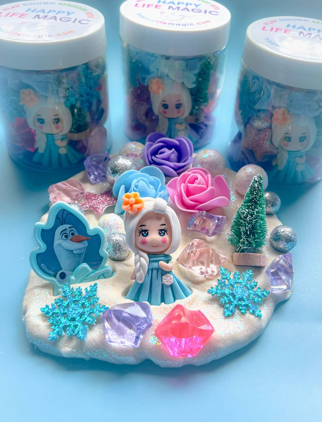 Frozen 8 oz. Play dough Jar,Play Dough kit,Girls birthday gift,Playdoh Kit,kids gift,frozen birth... | Etsy (US)