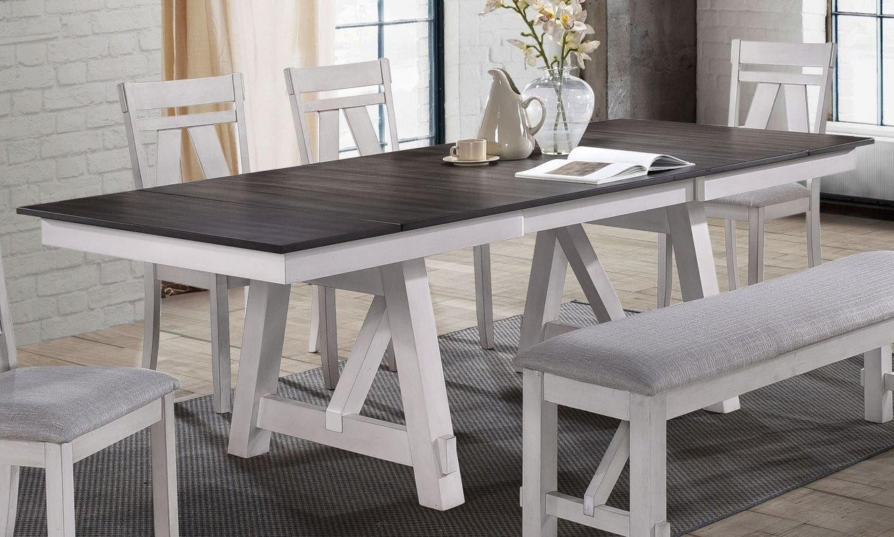 Maisie White And Brown Extendable Dining Table | 1stopbedrooms