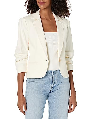 Cinq à Sept Womens Denim Le Petit Khloe Blazer, Gardenia, 8 US | Amazon (US)