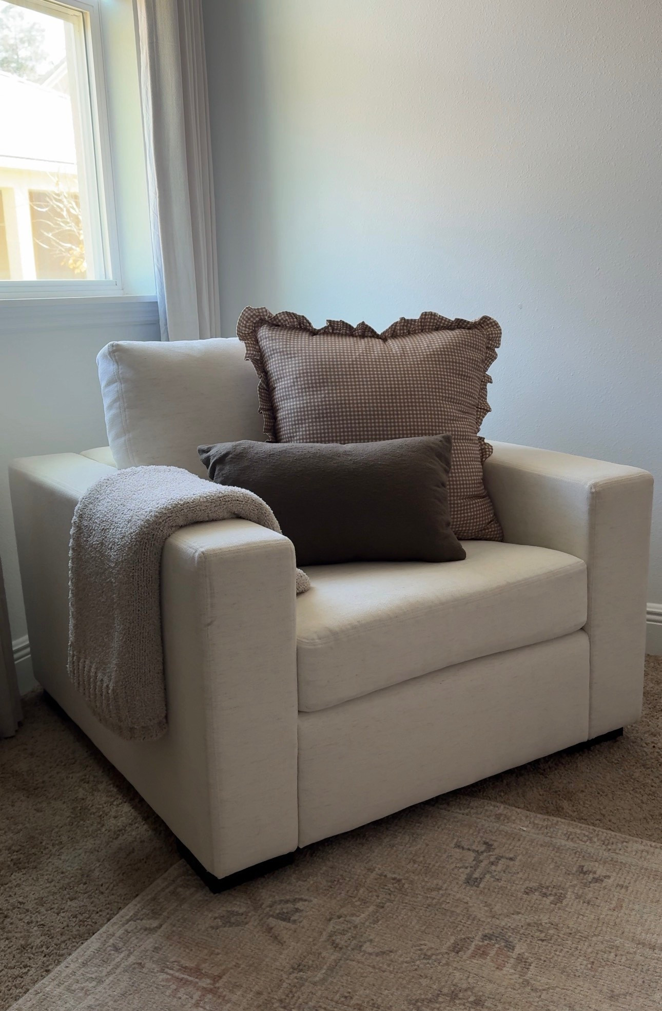 I grabbed this throw for this chair and no regrets so far! So soft!!

#LTKHome #LTKSaleAlert