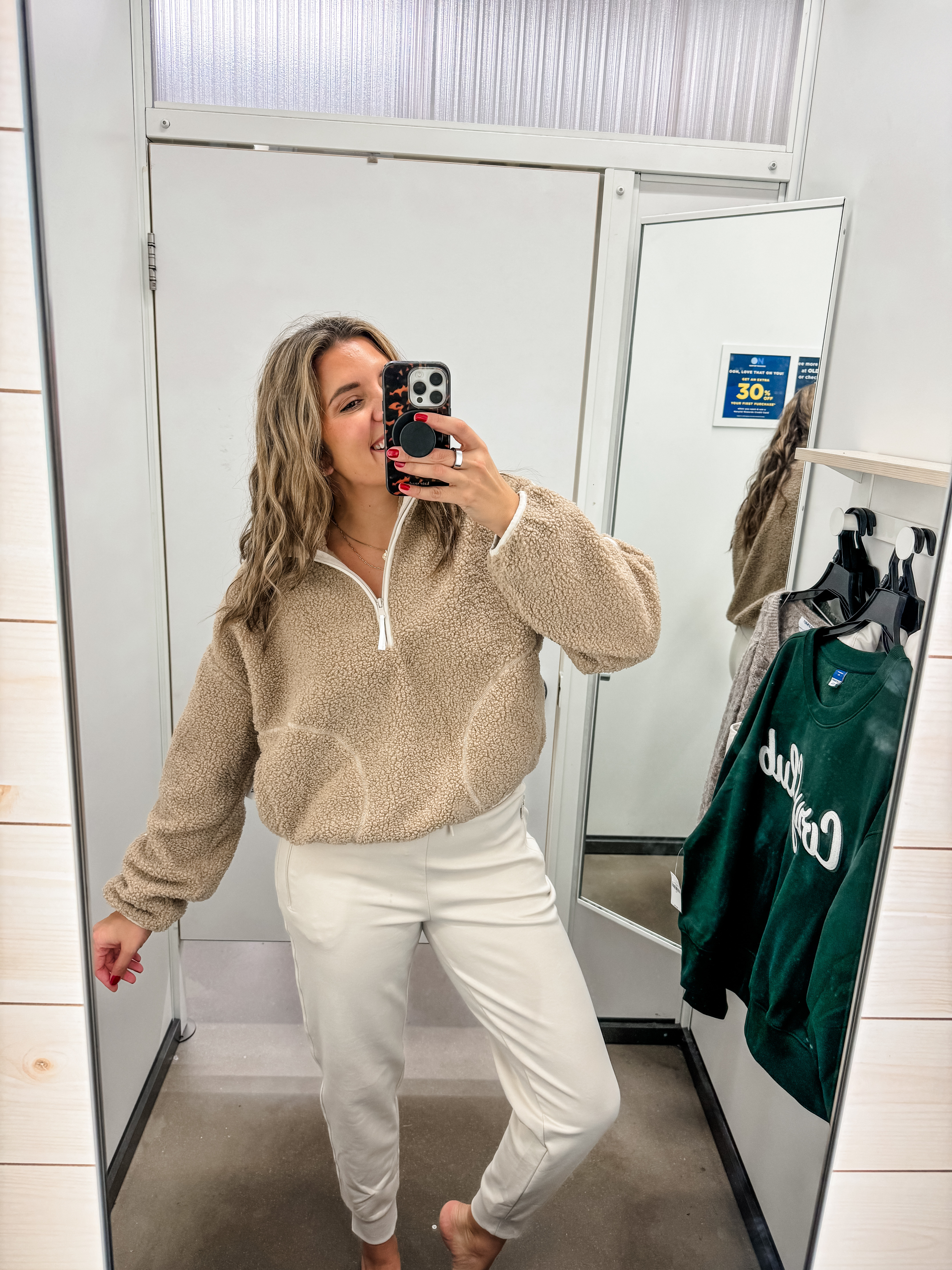 Old navy winter try on! New @oldnavy arrivals on a size 8
/ size medium, 5’7.5”.
Cozy Sherpa pullover! In a size medium cream jogger pants and medium fleece pullover.
#oldnavy 

#LTKSaleAlert #LTKFindsUnder50