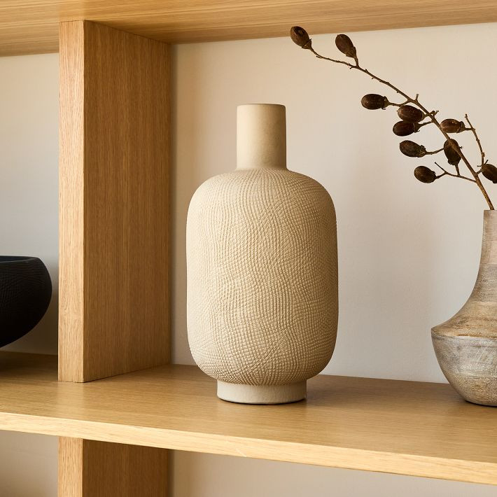 Combed Ceramic Vases | West Elm (US)