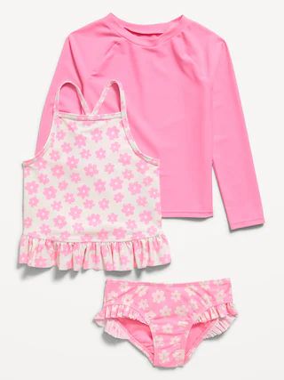 3-Piece Rashguard Cami Swim Set for Toddler & Baby | Old Navy (US)