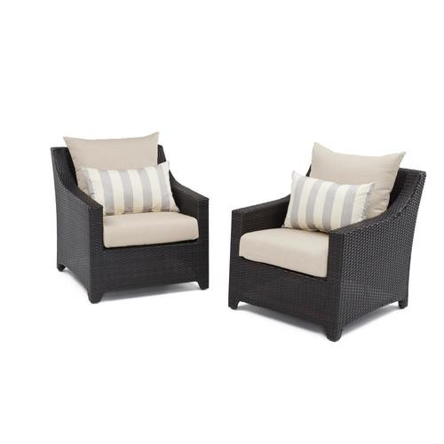 RST Brands Deco Set of 2 Deco Espresso Wicker Metal Stationary Conversation Chair(s) with Slat Se... | Lowe's