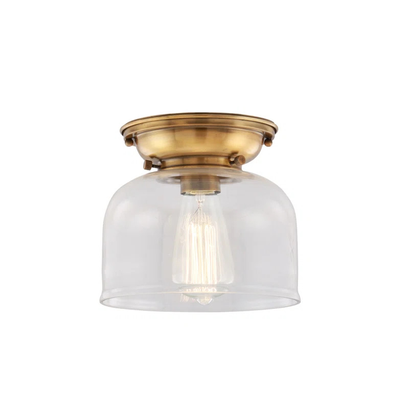 Moody 1 - Light 8'' Simple Dome Flush Mount | Wayfair North America