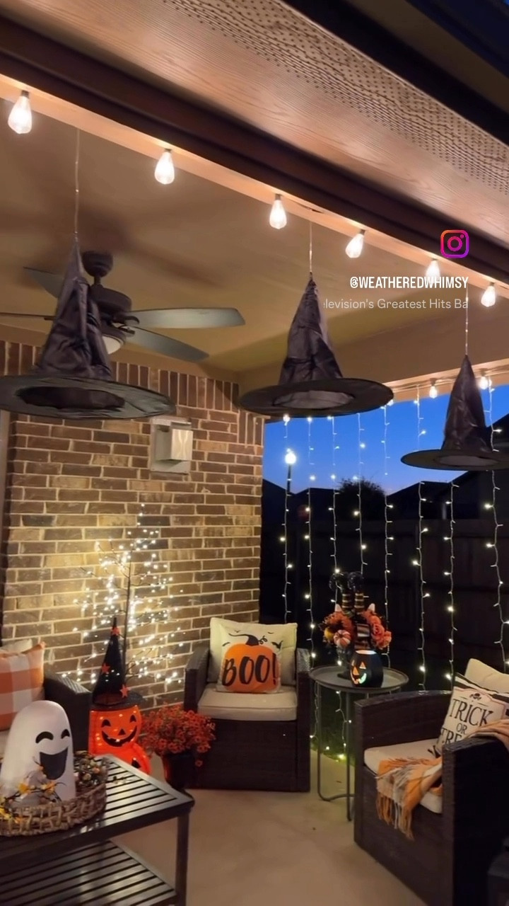 Add a touch of magic and whimsy to your porch with these Curtain lights !! So cute ! #magical #whimsicalhalloween #halloweenlights #halloweendecor 

#LTKHalloween #LTKSeasonal #LTKHome