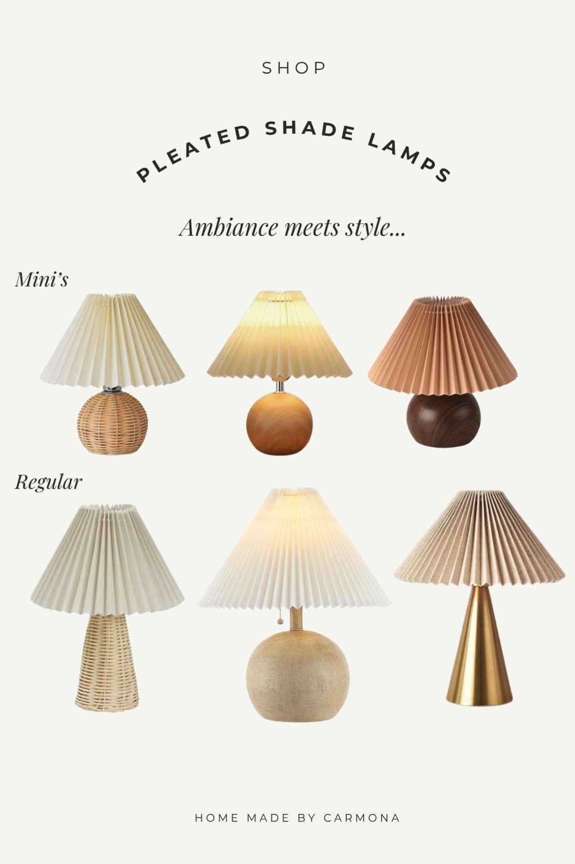 Lamps with pleated shades | Cute decorative table lamps for the perfect ambiance 

 #LTKHome