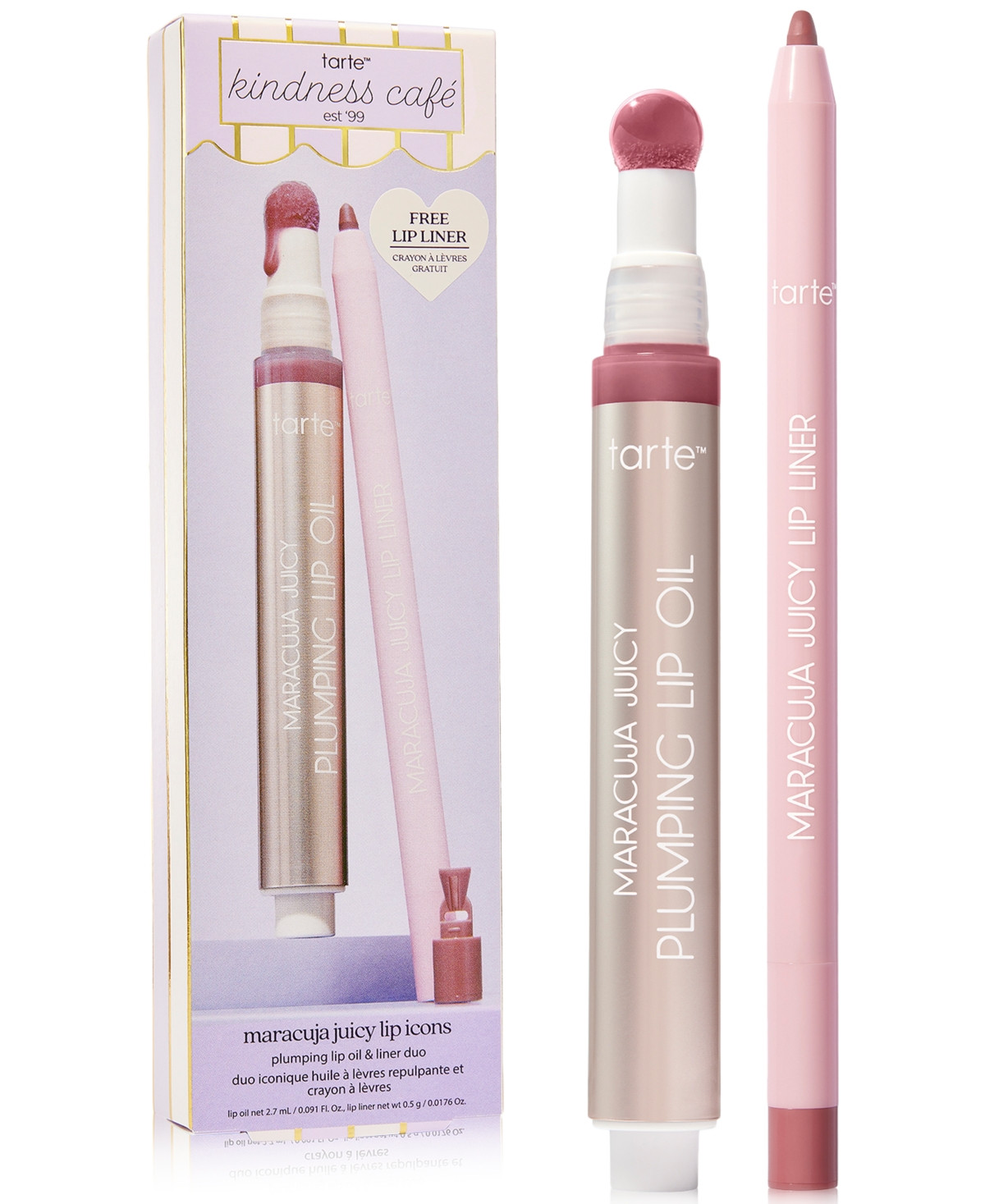 tarte 2-Pc. Maracuja Juicy Lip Icons Plumping Lip Oil & Liner Set - Mixed Berries - Pink | Macy's