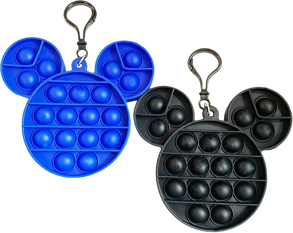 Disney Junior Mickey Mouse Popper Fidget Toy Pack - Pop It Keychain Bubble Poppers for Kids, Set ... | Amazon (US)