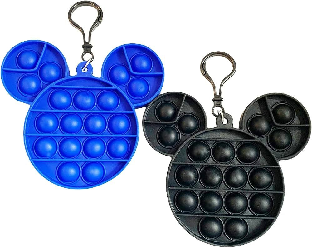 Disney Junior Mickey Mouse Popper Fidget Toy Pack - Pop It Keychain Bubble Poppers for Kids, Set ... | Amazon (US)