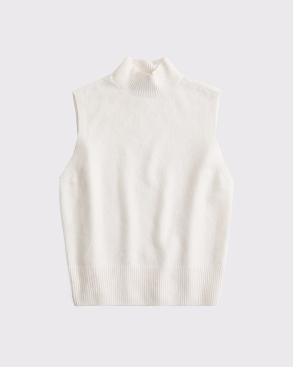 Wool-Blend Mockneck Sweater Shell | Abercrombie & Fitch (US)