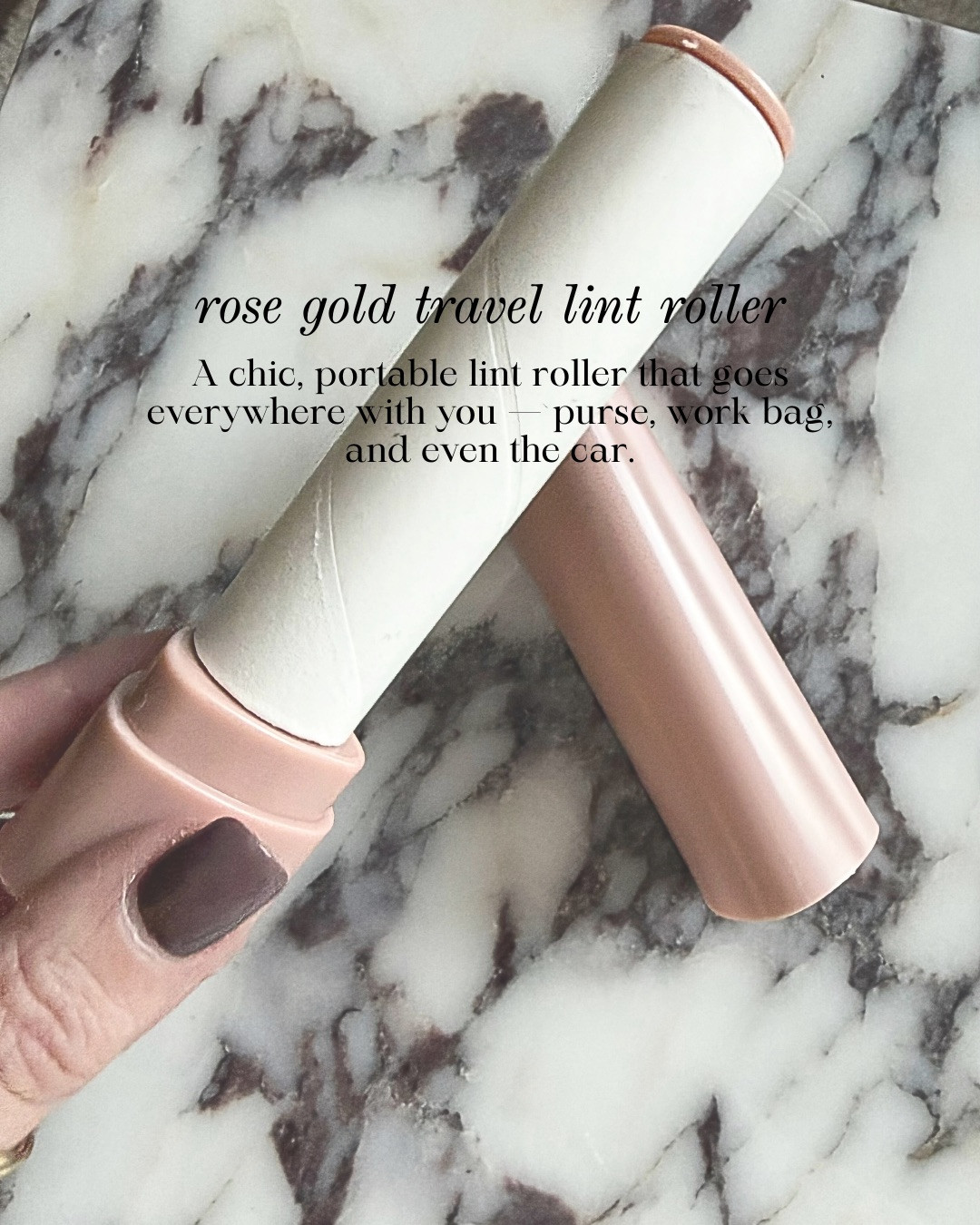 ROSE GOLD TRAVEL LINT ROLLER — CHIC, PORTABLE, AND ALWAYS USEFUL! A sleek, portable LINT ROLLER that fits effortlessly into your purse, work bag, luggage, or car. Compact, elevated, and designed for everyday touch-ups. The perfect under-$15 essential that keeps every outfit polished.

#Amazon #TheHillaryStyle #TravelEssentials #EverydayBasics #PurseEssentials #ChicOrganization #AmazonFindsForHer #StyleOnTheGo #ElevatedBasics #WorkBagEssentials 

 #LTKSeasonal #LTKOver40 #LTKBeauty
