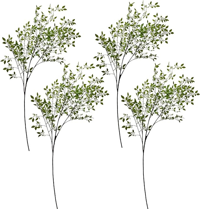 ASSR 43.3inches Artificial Eucalyptus Branches Set of 4,Faux Ficus Twig Home Office Decoration,Ar... | Amazon (US)