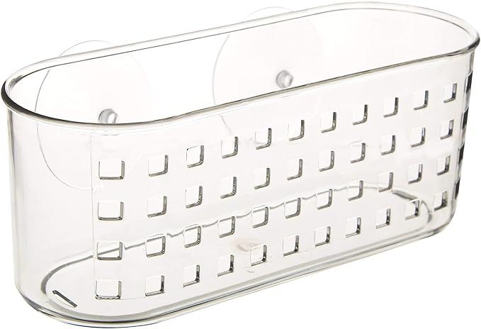 iDesign Plastic Suction Bathroom Shower Caddy Basket for Shampoo, Conditioner, Soap, Creams, Towe... | Amazon (US)