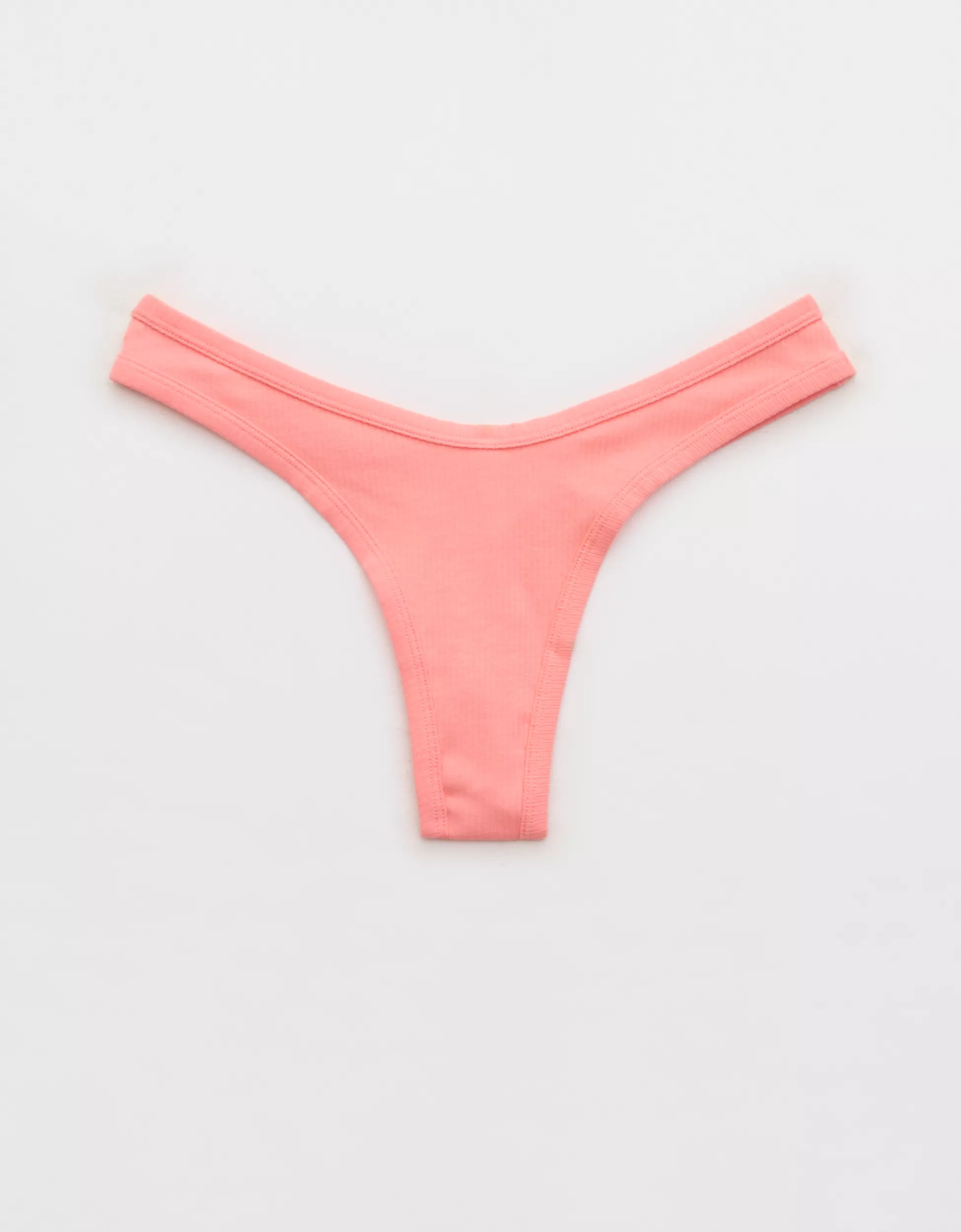 Superchill Cotton Rib Thong Underwear | Aerie