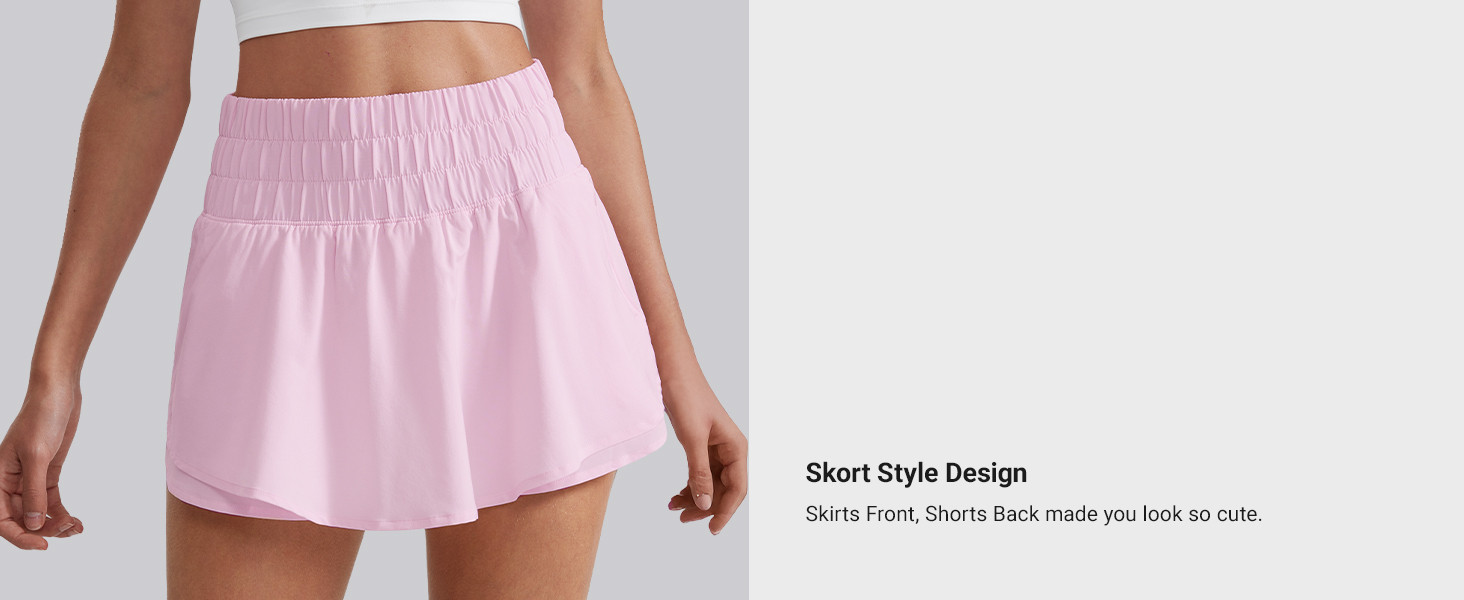 CRZ YOGA Ruffle Skirt Overlay Athletic Shorts | High Waisted, Quick Dry, Lightweight, Flowy, A Zi... | Amazon (US)