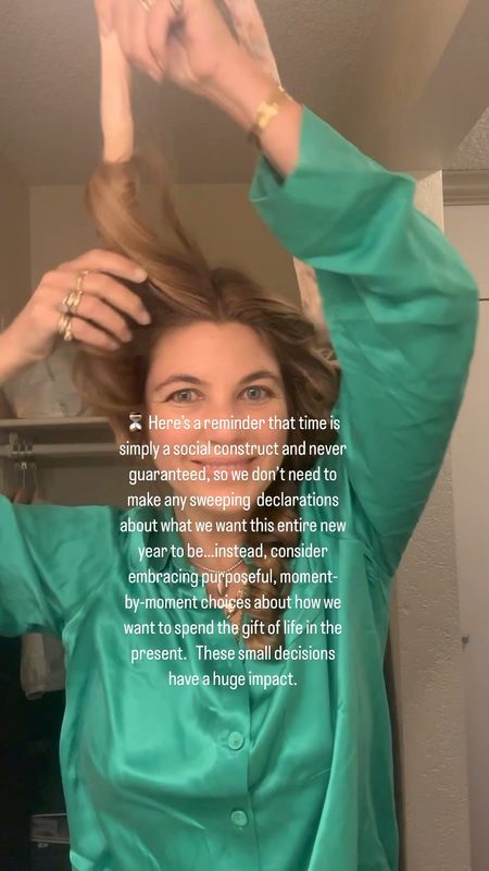 Hope this speaks to you! 
Also, this is the heatless curls ser I’ve used for a year (love it because it doesn’t get tangled in the hair) and my washable silk pajamas are on sale right now. 🤍

#LTKVideo #LTKbeauty #LTKstyletip