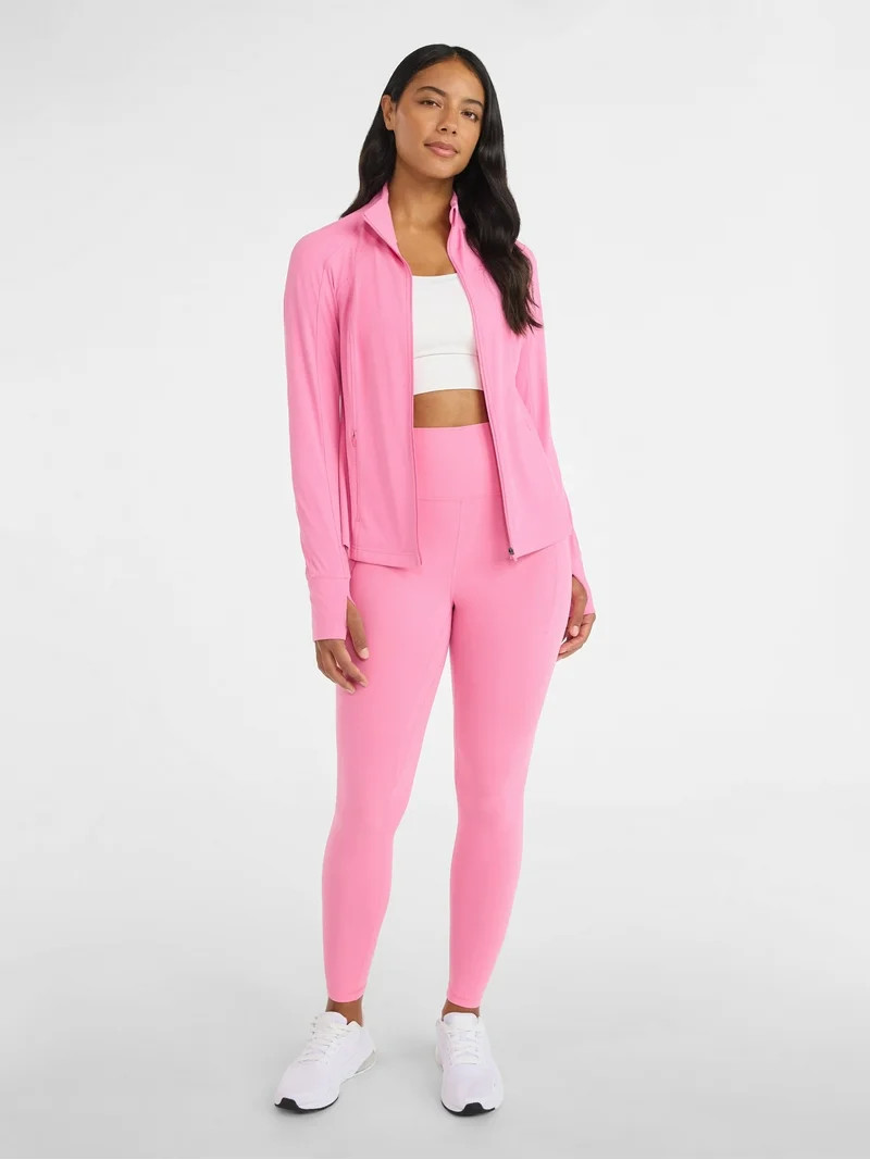 Avia Women's and Women's Plus SoftSculpt Zip Up Active Jacket, Sizes XS-4X | Walmart (US)