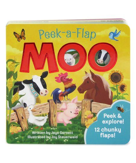 Moo: Peek-a-Flap Board Book | Zulily