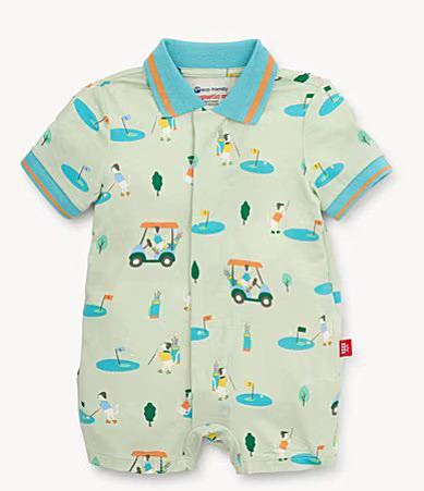 Magnetic Me Baby Boys Newborn-24 Months Fairway Fetch Polo Shortall - 0/3 Months | Dillard's
