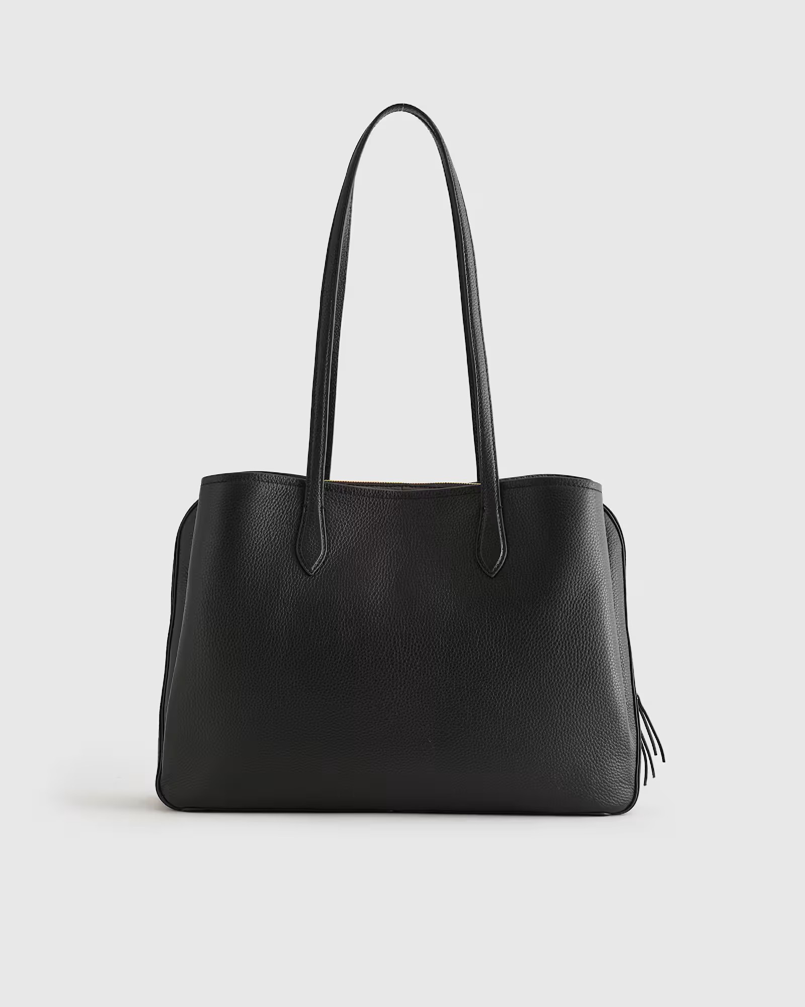 Italian Leather Triple Compartment Work Tote | Quince