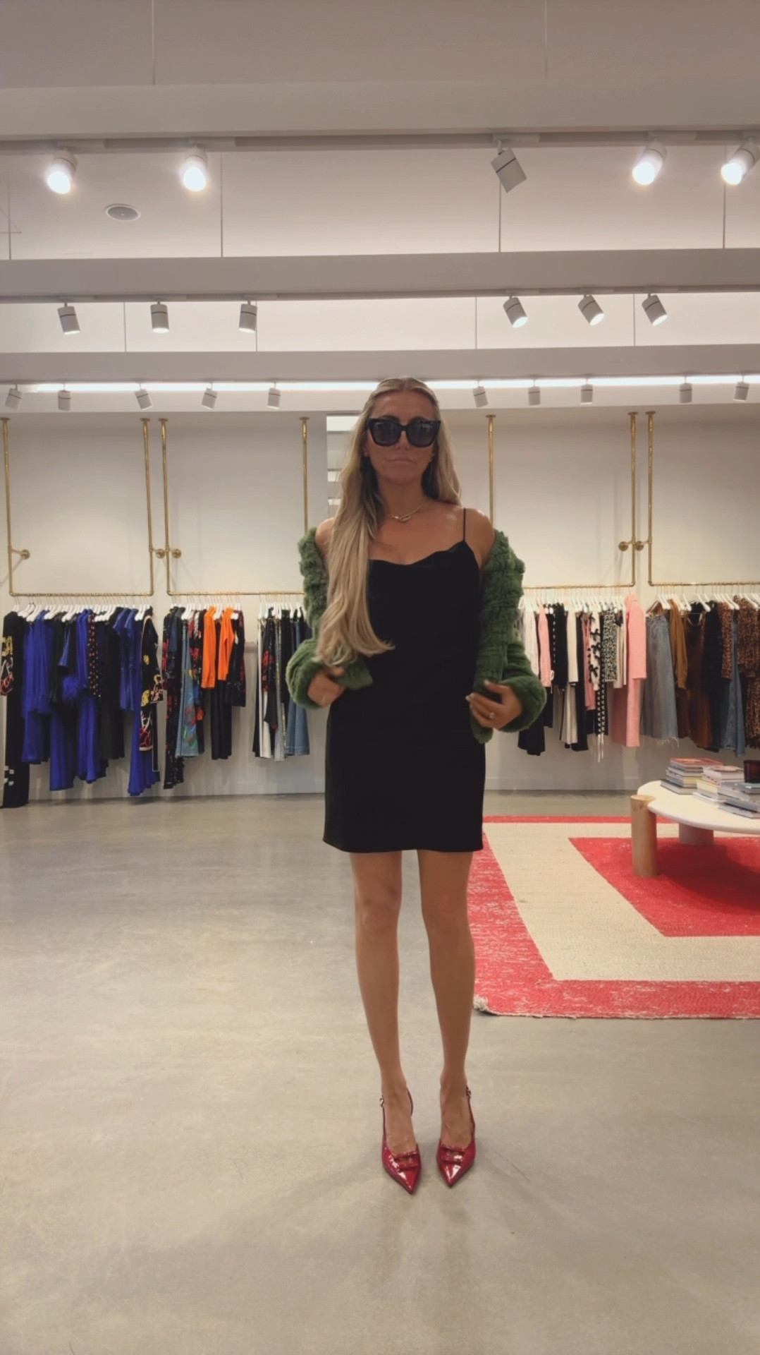 Alice and Olivia 25% off sale! Little black dress in size small with a fur coat, cheek highlight is high beam from Benefit! 

#LTKBeauty #LTKFallSale #LTKParties