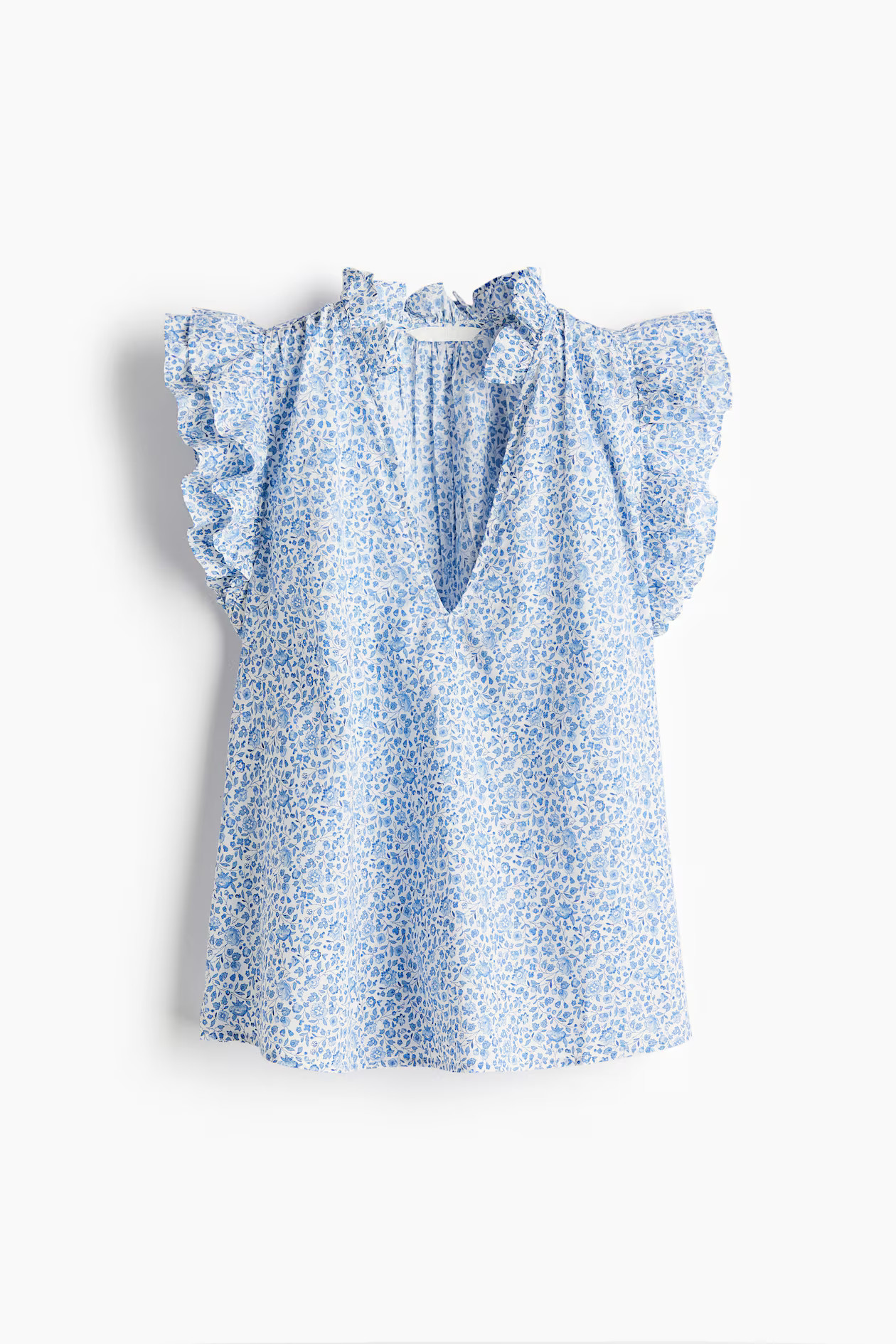 Frill-trimmed blouse | H&M (UK, MY, IN, SG, PH, TW, HK)