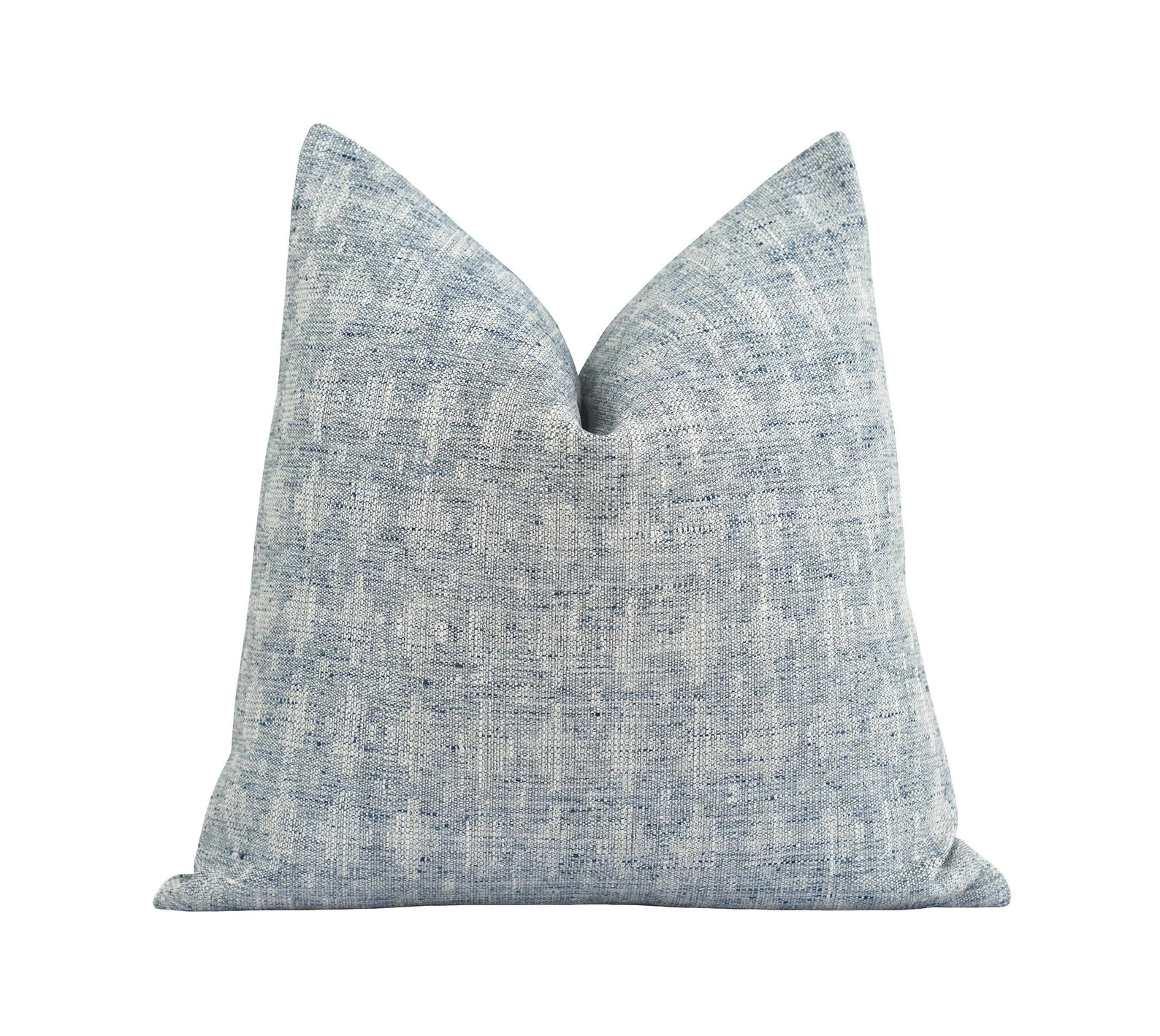 Chambray Woven Pillow Cover, Chic Designer Woven Jacquard Pillow, 18 20 22 Stormy Blue Woven Pill... | Etsy (Global)