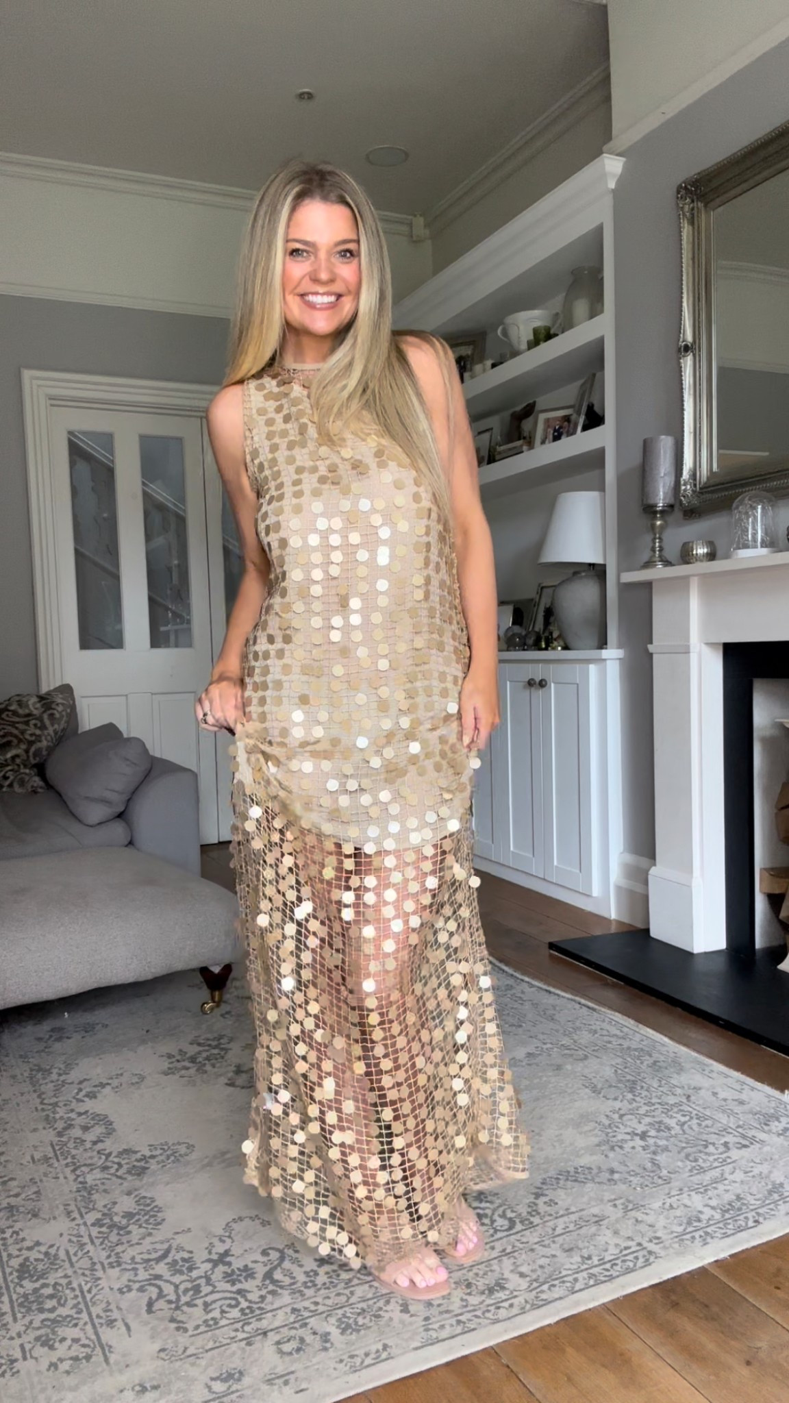 Gold sequin dress ✨🐚

#LTKuk #LTKsummer #LTKtravel