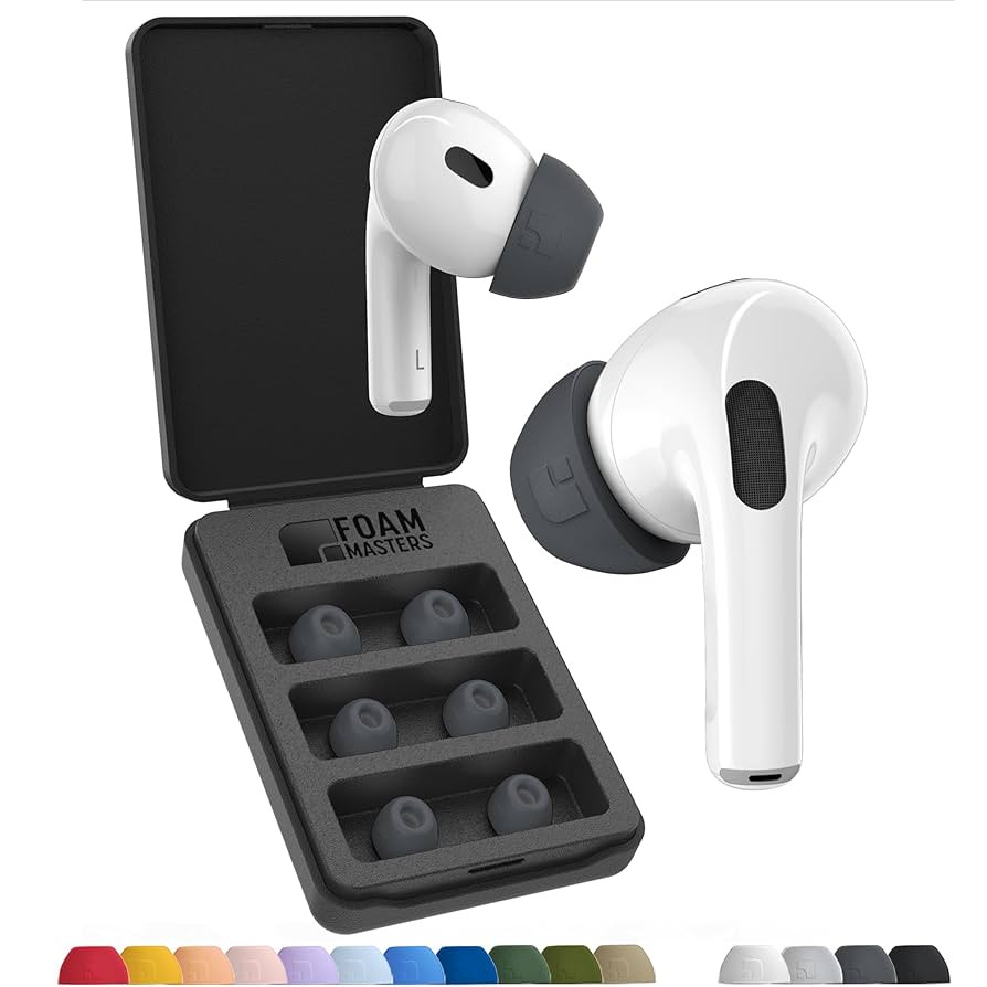 Foam Masters Ultra-Premium Memory Foam Ear Tips for AirPods Pro 1st & 2nd Gen | 3 Pairs | New Ver... | Amazon (US)