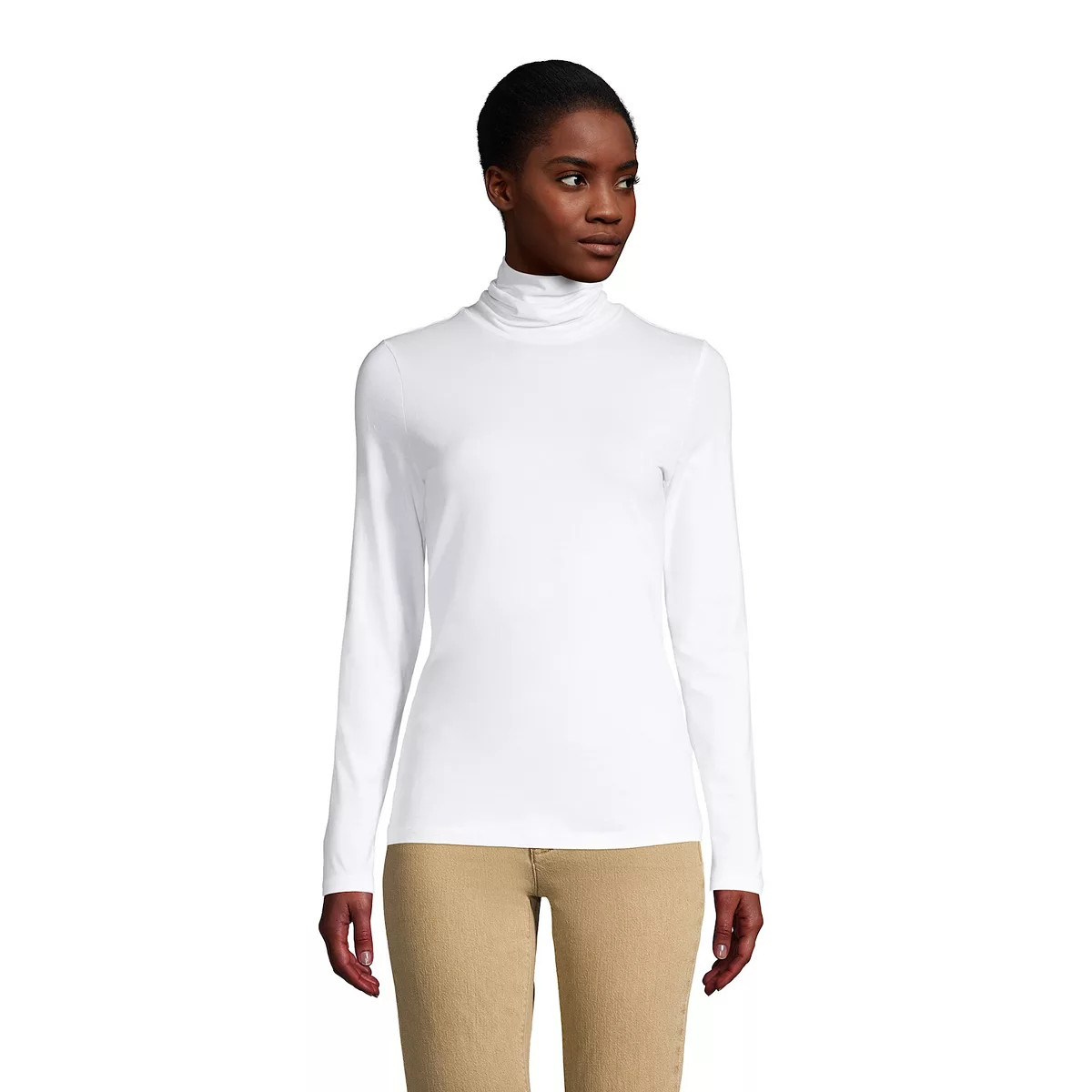 Women's Lands' End Lightweight Fitted Turtleneck | Kohl's