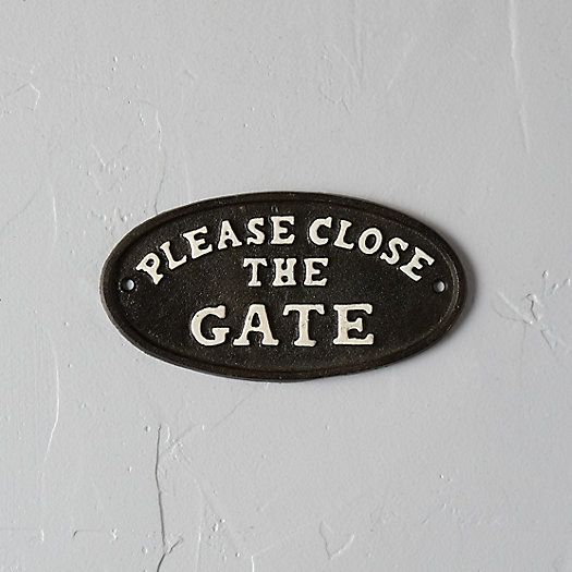 Cast Iron Gate Sign | Terrain