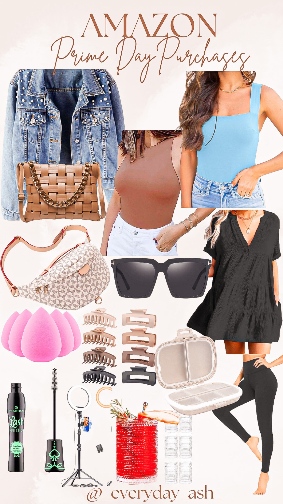PRIME DAY PURCHASES🛍️🤎📦

I’m so excited for my packages to arrive! I’ve been eyeing these purses for awhile and I’m so happy I could snag them !☺️💕

The bodysuits I have purchased before but returned because they were too small - ordered medium this time and I can’t wait!

Jean jacket has been in my cart for sooooo long 🩵🩵

Beauty finds are repeat purchases ☺️💕

Amazon prime day, amazon finds, amazon purchases, Amazon must have, amazon beauty, amazon fashion, amazon home, Jean jacket, Pearl jacket, denim jacket, bodysuit, neutral fashion, blue bodysuit, belt bag, dupe bag, woven bag, sunglasses, little black dress, Amazon cart, beauty blenders, beauty sponges, hair clips, pill case, leggings, ring light, mascara, makeup, vintage drinking glasses, home finds, kitchen finds

#LTKsalealert #LTKFind #LTKxPrimeDay