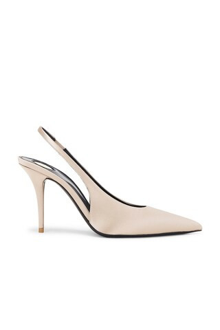 Saint Laurent Newton Slingback Pump in Light Nude - Beige. Size 36.5 (also in ). | FWRD 