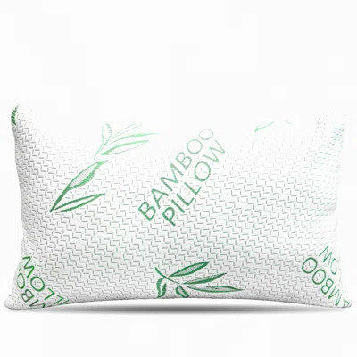 Rayon From BambooCool Memory Foam Pillow - Queen Size Shredded Foam Bed Pillow Set for Back, Stomach, Side Sleepers - Adjustable Firmness with Removab | Wayfair North America