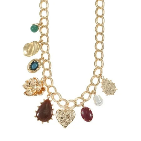 Time and Tru Multicolored Charm Necklace 1 Piece | Walmart (US)