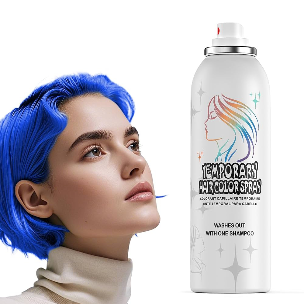 Blue Temporary Hair Color Spray - Gentle Formula, Washable & Non-Sticky | Instant Hair Dye Altern... | Amazon (US)