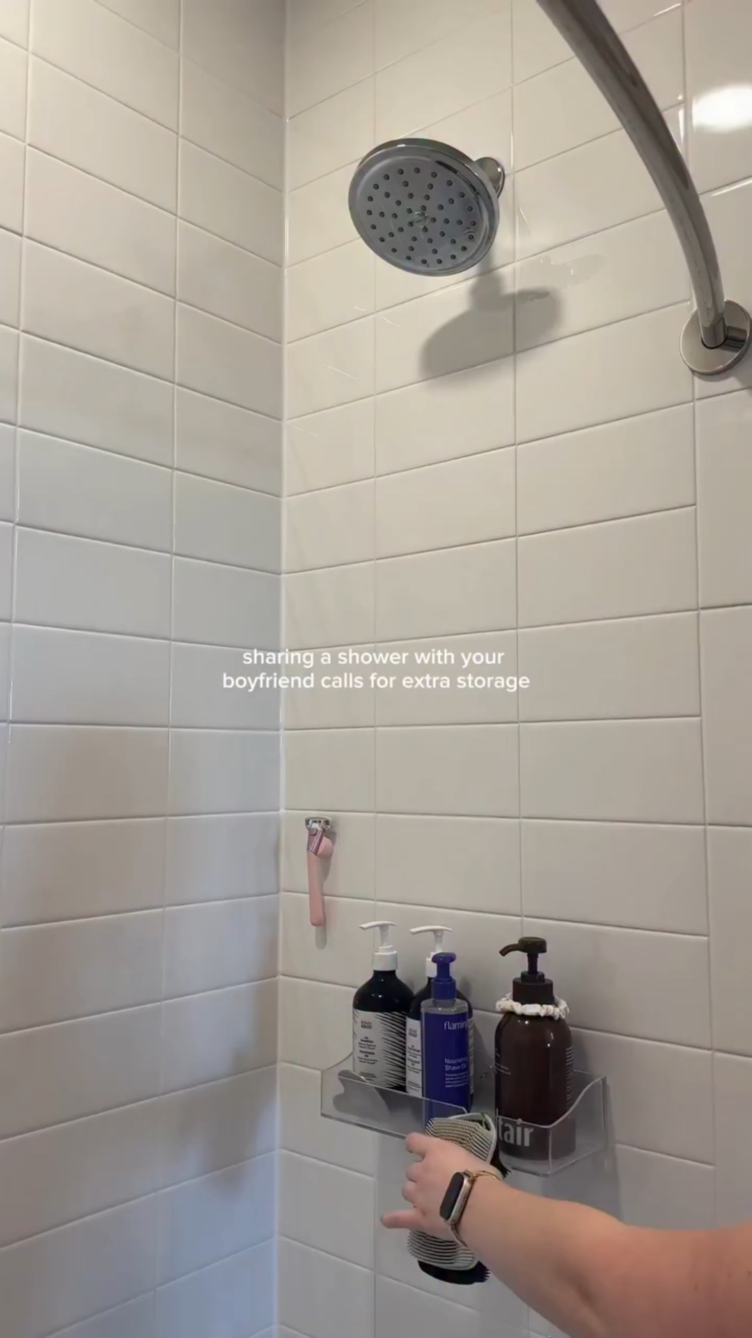 the one tiny shelf was not cutting it AT ALL!

#showerorganization #showeressentials #organizedhome #shower #relatable

#LTKHome #LTKFindsUnder100
